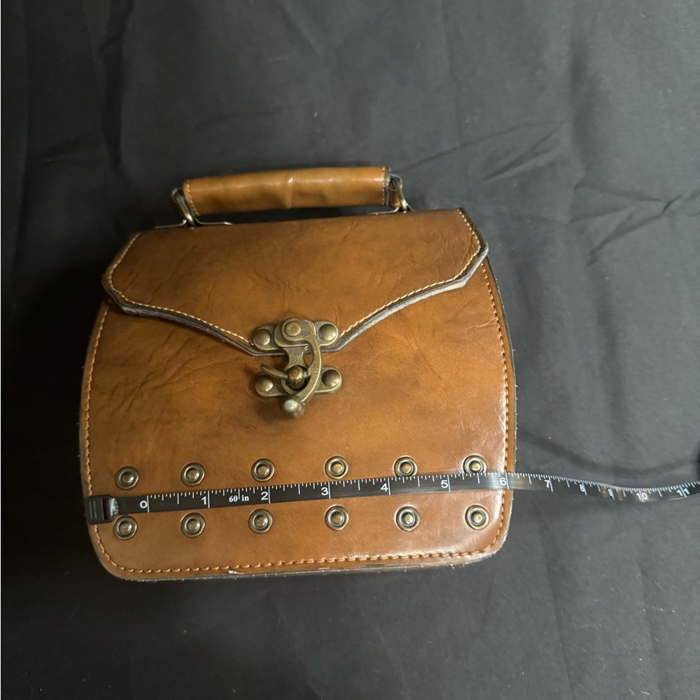 Brown vintage Leather handbag Bag - Picture 4 of 9